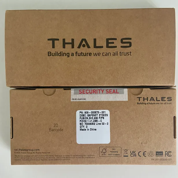 Thales SafeNet eToken Fusion Bio USB-C - ключ безпеки FIDO2 і PKI з відбитком пальця