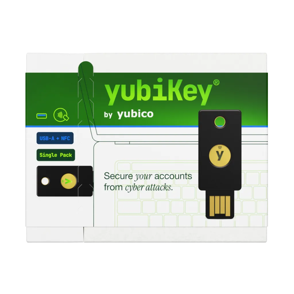 Коробка YubiKey 5 NFC - лицьовий бік
